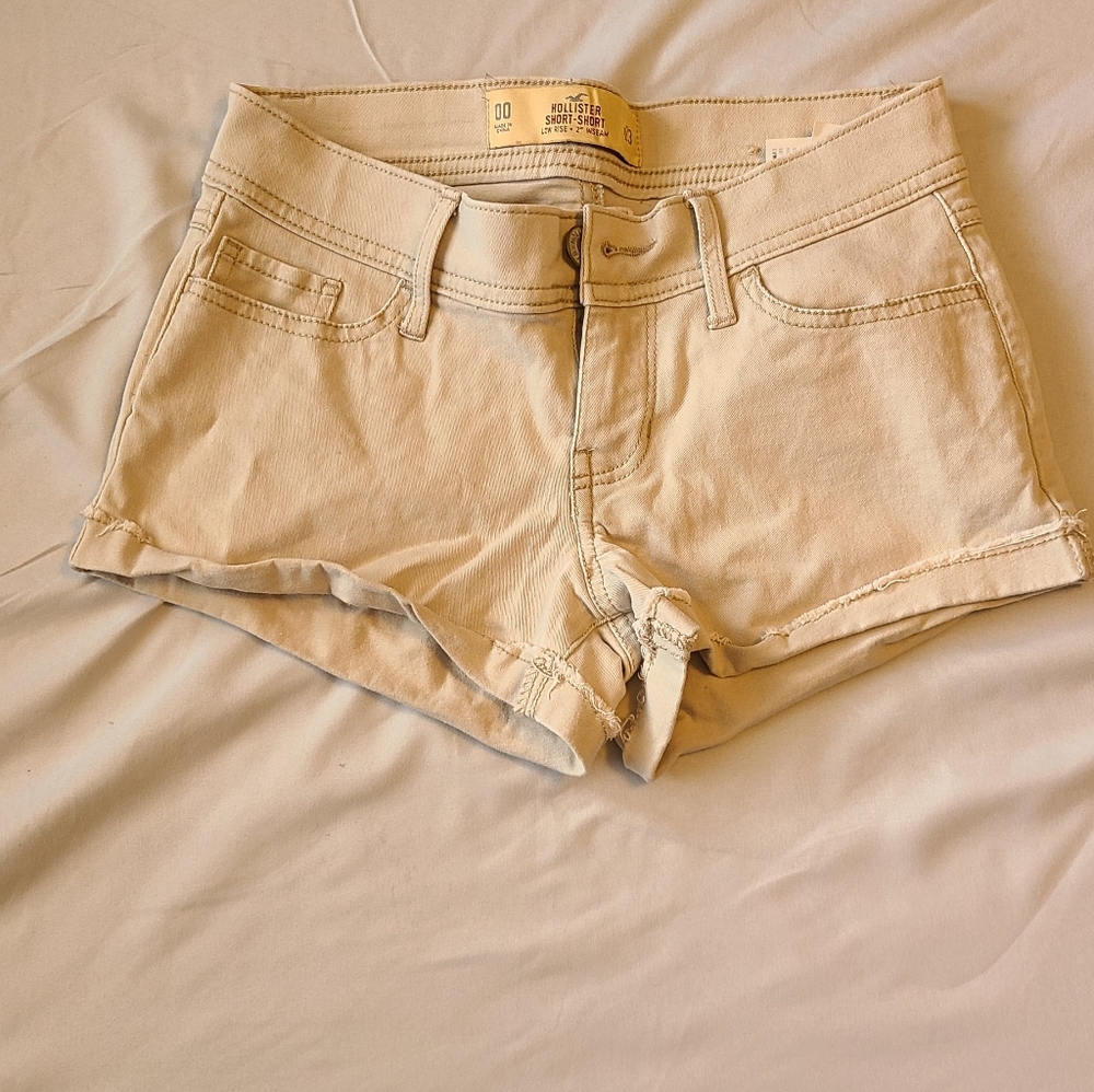 Hollister Women's khaki cutoff shorts size 00